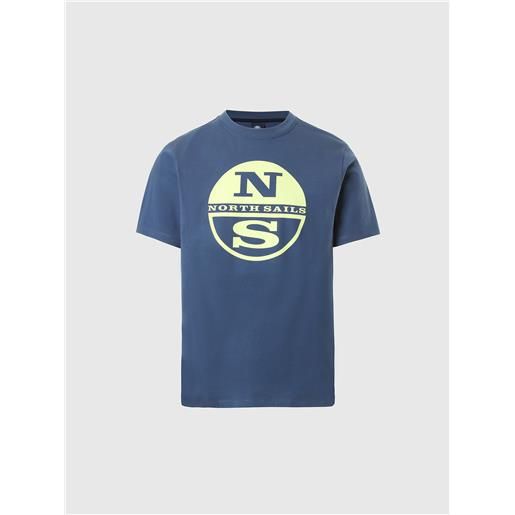 North Sails - t-shirt con maxi logo, dark denim
