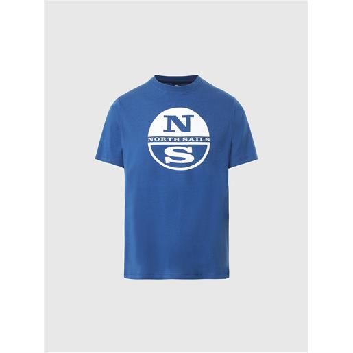North Sails - t-shirt con maxi logo, ocean blue