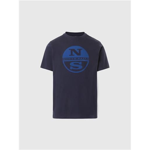 North Sails - t-shirt con maxi logo, navy blue