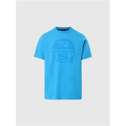 North Sails - t-shirt con maxi logo, turquoise