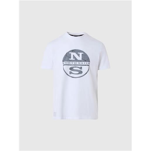 North Sails - t-shirt con logo riflettente, white
