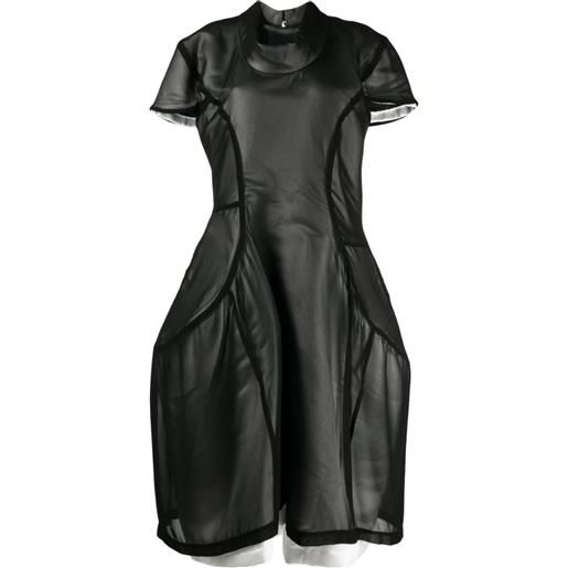 Comme Des Garçons asymmetric panelled midi dress - nero