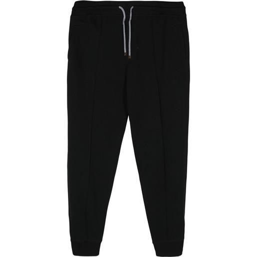 Brunello Cucinelli pantaloni sportivi con cuciture in rilievo - nero