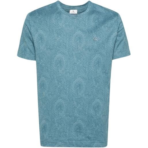 ETRO t-shirt con ricamo - blu
