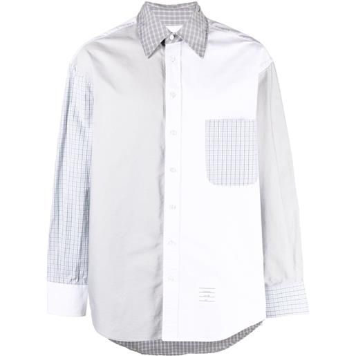 Thom Browne camicia con dettaglio a 4 righe - bianco