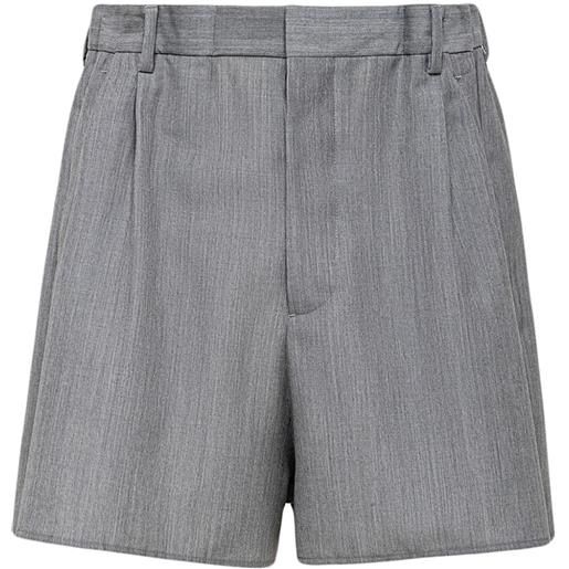 Prada shorts sartoriali con applicazione - grigio