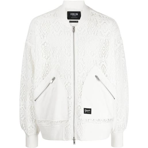 FIVE CM giacca con design laser cut - bianco