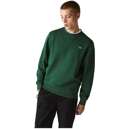 Lacoste sport cotton blend sweatshirt verde xs uomo
