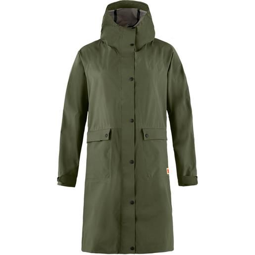 Fjällräven vardag rain parka verde xs donna