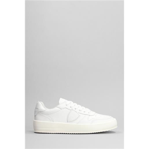 Philippe Model sneakers nice low in pelle bianca