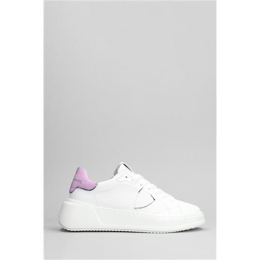 Philippe Model sneakers tres temple low in pelle bianca