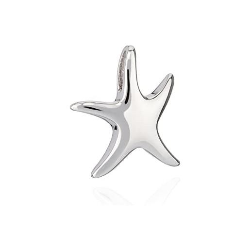 NKlaus catena ciondolo piccola stella marina argento 925 13mm lucido sea star sealife amuleto 9894