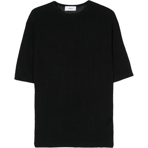 Lardini t-shirt traforata - nero