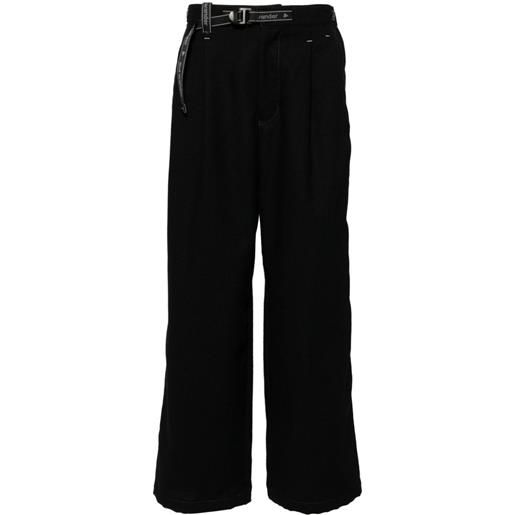 and Wander pantaloni con cintura - nero