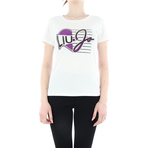 LIU-JO SPORT t-shirt donna lt ivory/ heart