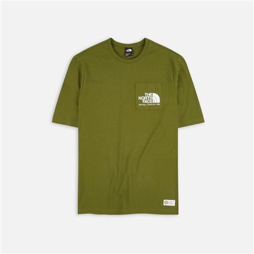 The North Face berkeley california pocket t-shirt forest olive unisex