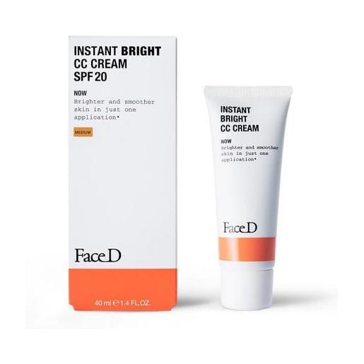 Faced cc cream spf 20 crema correttrice del colore medium instant bright 40 ml