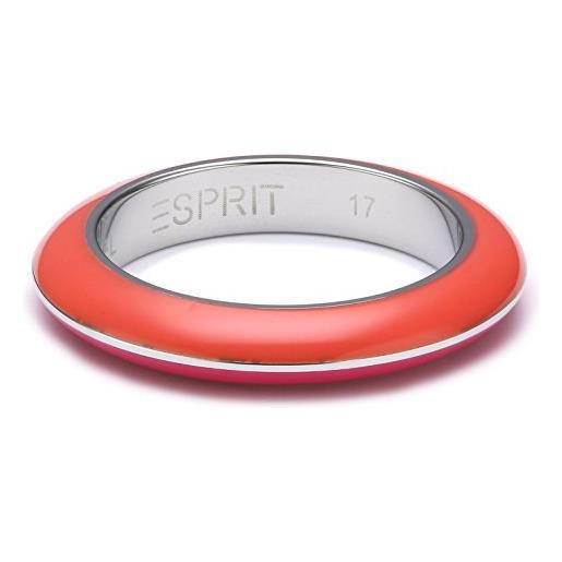 ESPRIT anello da donna, acciaio inossidabile, arancione/rosa, misura 57 (18.1)