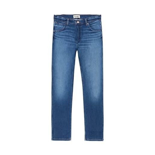 Wrangler greensboro jeans, blu (the stone ride), 44w / 34l uomo