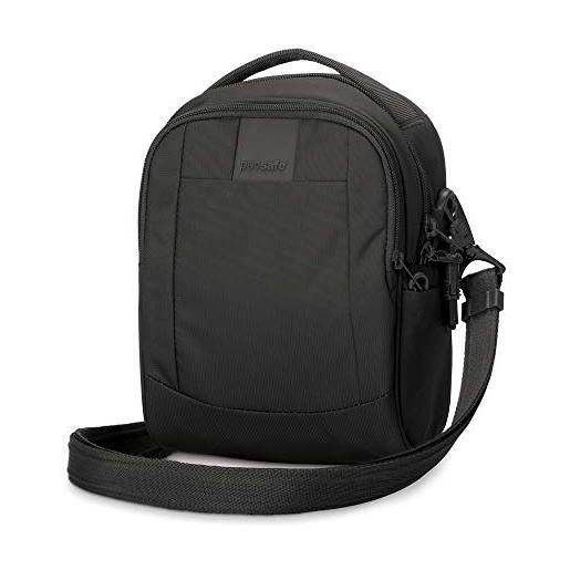 Pacsafe metrosafe ls100 anti-theft cross body bag borsa messenger, 23 cm, 3 liters, nero (black 100)