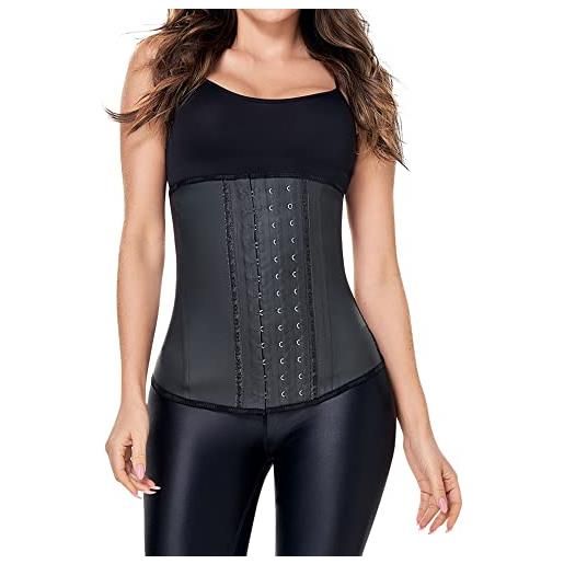Ann chery 2021 - corsetto a 3 ganci, in lattice, taglia xxxl, colore: nero