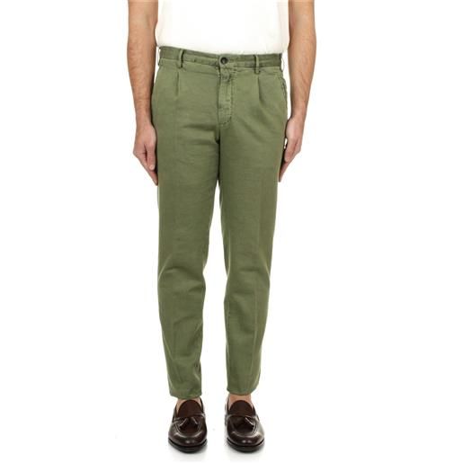 Incotex pantaloni chino uomo verde