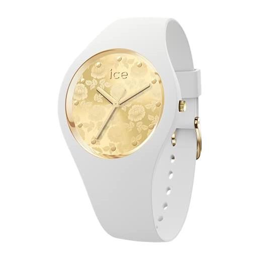 Ice-watch - ice flower white chic - orologio bianco da donna con cinturino in silicone - 019205 (small)