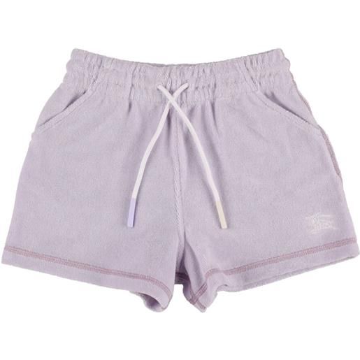 BURBERRY shorts in felpa di misto cotone / logo