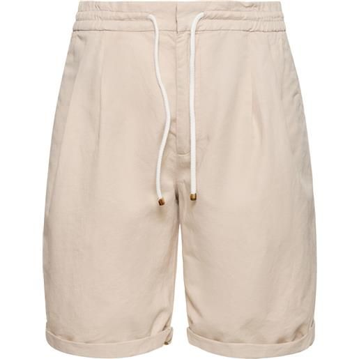 BRUNELLO CUCINELLI shorts in cotone e lino