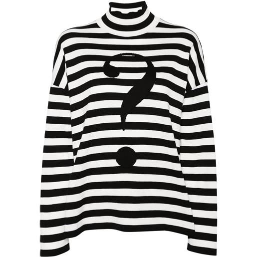 Moschino maglione a righe - nero