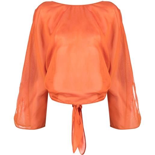 Alberta Ferretti blusa a maniche lunghe - arancione