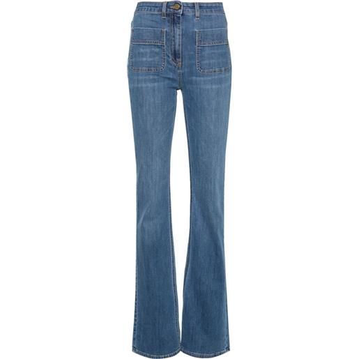 Elisabetta Franchi jeans svasati a vita alta - blu