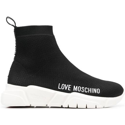 Love Moschino sneakers a calzino con stampa - nero