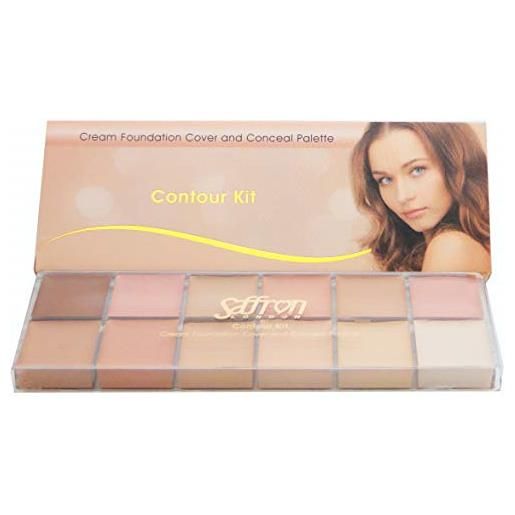Saffron - kit custodia cream foundation & concealer palette (contour)