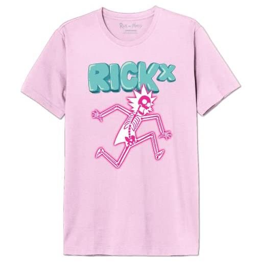 Rick et Morty uxrimodts003 t-shirt, rosa, m uomo