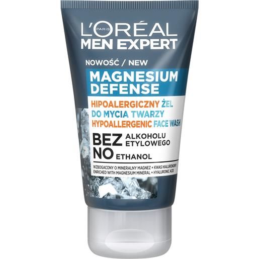 L'Oréal men expert magnesium defense gel detergente viso ipoallergenico 100 ml
