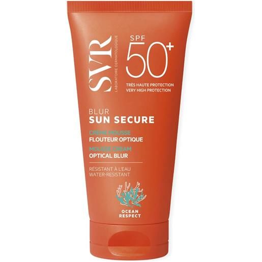 SVR sun secure blur spf50+ mousse protettiva per il viso con protezione solare 50 ml