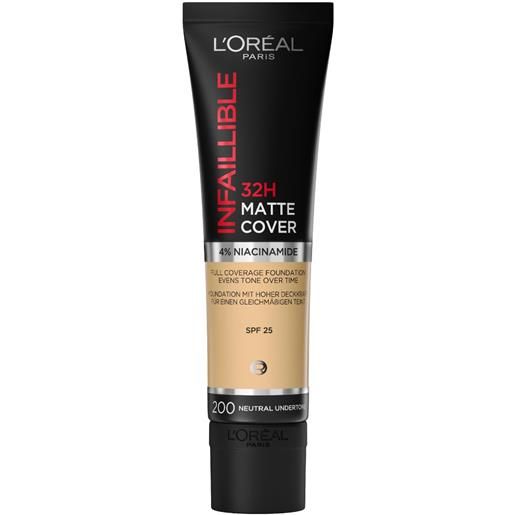 Loreal l'oréal infaillible 32h matte cover primer per il viso 30 ml golden sand/neutral undertone