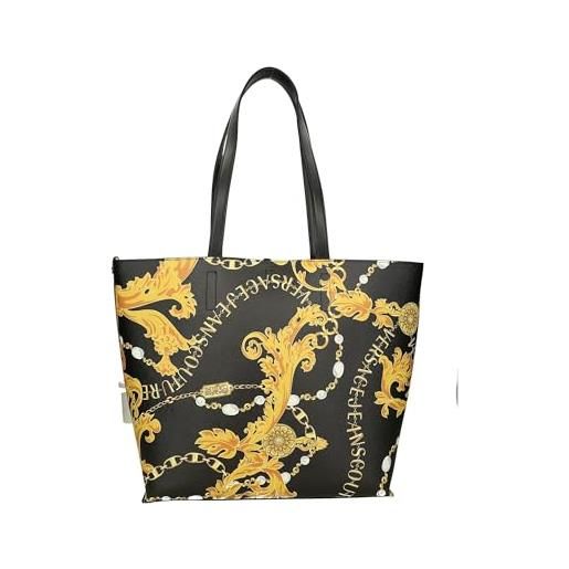 Versace jeans couture shopping bag donna black - gold