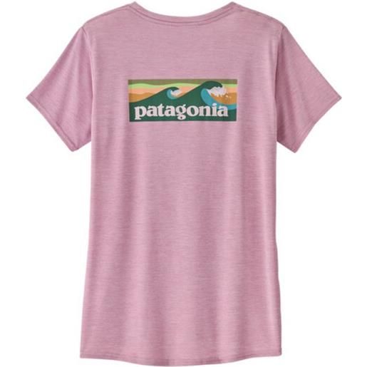 PATAGONIA t-shirt capilene cool daily graphic donna milkweed mauve
