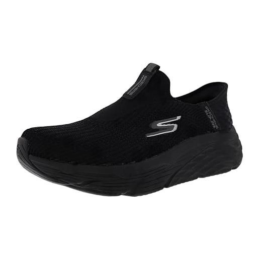 Skechers max cushioning elite slip-in-transizione liscia, scarpe da ginnastica donna, nero, 38.5 eu larga