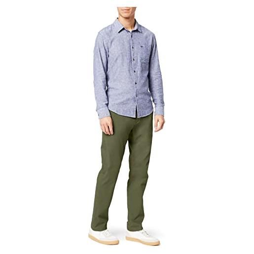 Dockers b&t smart 360 flex ultimate chino tapered, pantaloni casual uomo, verde (army olive), 48w / 34l