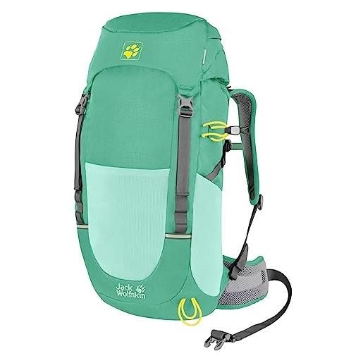 Jack Wolfskin pioneer 22 pack, zaino da escursionismo unisex per ragazzi, verde menta intenso, taglia unica