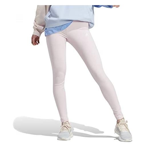 Adidas w lin leg, leggings donna, clear pink/white, xs