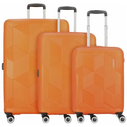 American Tourister sunchaser 4 ruote set di valigie 3 pezzi arancio