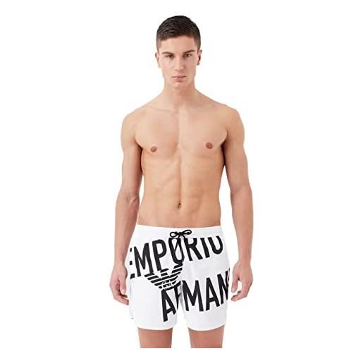 Emporio Armani boxer bold logo, costume da bagno uomo, black multi col. Obl, 56