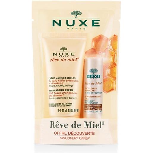 Nuxe duo crema mani/unghie 30ml + stick labbra 15gr Nuxe