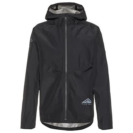 Nike dm4659-010 m nk trail jacket gore-tex maglia lunga black/dk smoke grey xl