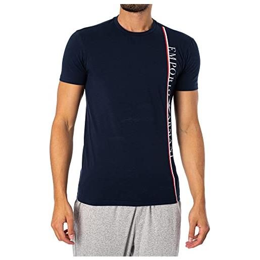 Emporio Armani maglietta da uomo con logo underline t-shirt, bianco, xl