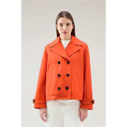 Woolrich donna peacoat havice in best cotton arancione taglia xs